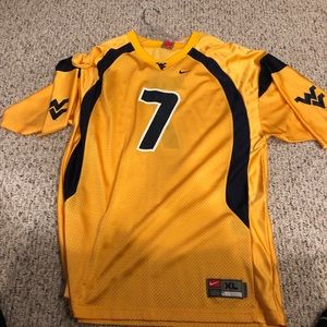 Nike WVU Noel Devine. gold WVU football jersey